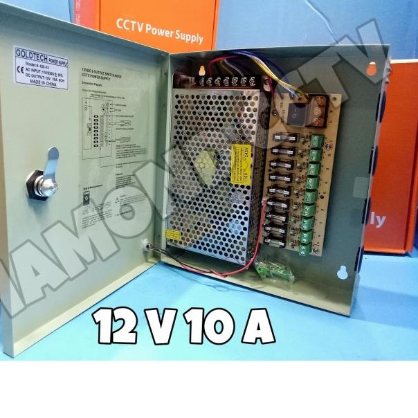 panel cctv - power cctv - power supply box 12V 10A CCTV
