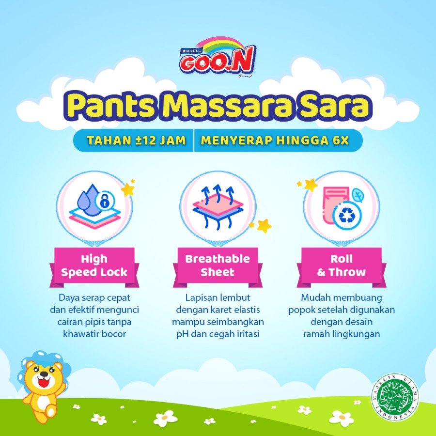 Popok Bayi Goo.N Premium Pants Massara Sara