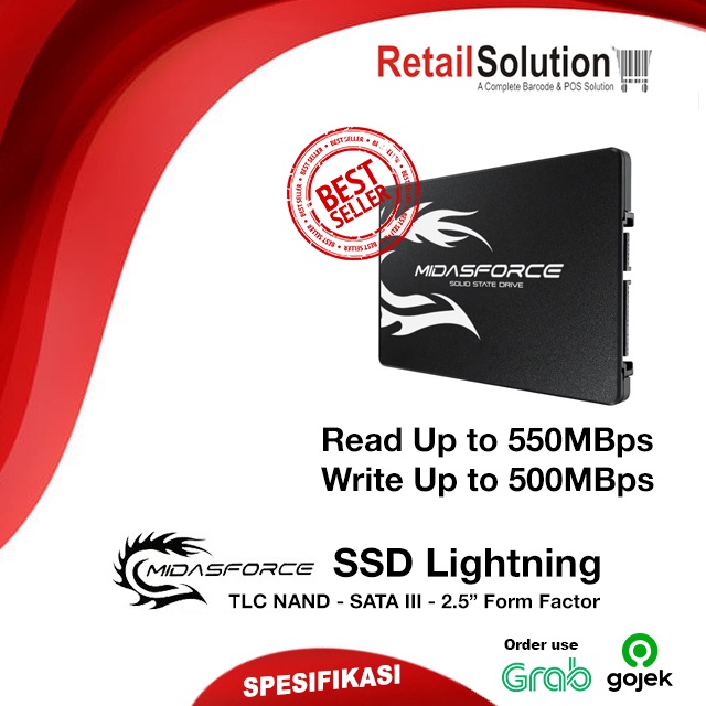 SSD Laptop Mini PC 2.5&quot; SATA - Midasforce Super Lightning 256GB 256 GB