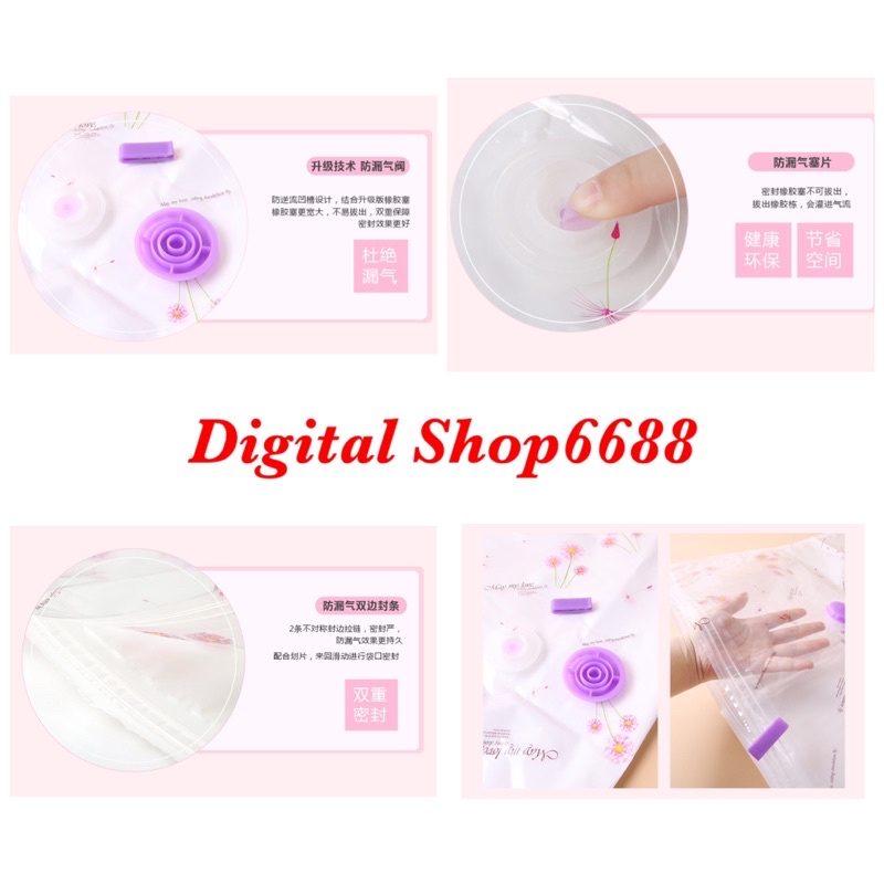 Vacuum Bag &amp; Vakum Bag Isi Plastik 8pcs &amp; 10pcs Dan Gratis 1pcs Pompa Manual