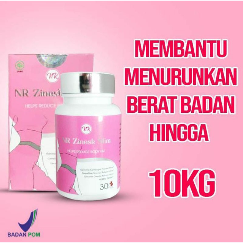 PELANGSING BPOM KAPSUL PELANGSING NR ZINESK SLIM PENURUN BERAT BADAN AMPUH