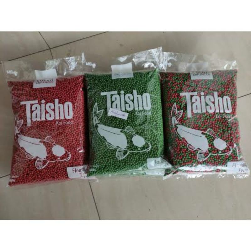 TAISHO 1 KG 1MM/2MM/5MM MERAH HIJAU MIX PELET MAKANAN IKAN KOI / PAKAN IKAN MAS / KOI FISH FOOD