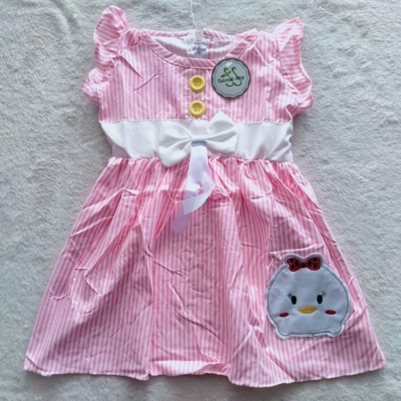 Dress Anak 2 3 Tahun Anak Cewek Perempuan Dress StripPio lucu kekinian terbaru FatonahShop