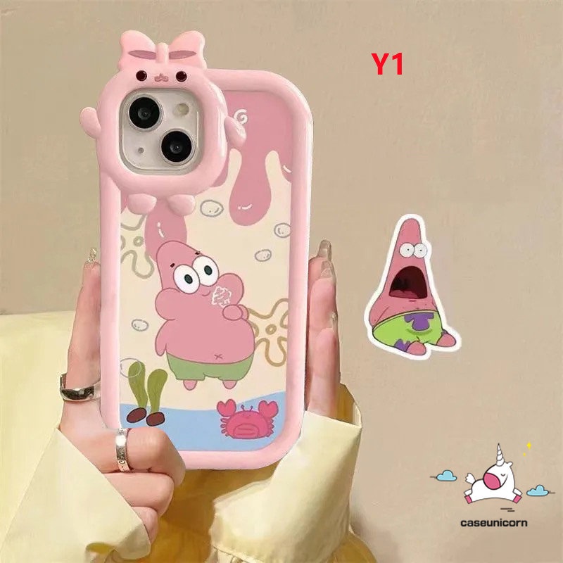 Soft Case Desain Kartun SpongeBob Patrick Star 3D Untuk iPhone 11 13 12 14 Pro MAX 6 6s 7 8 14 Plus XR X XS MAX SE 2020