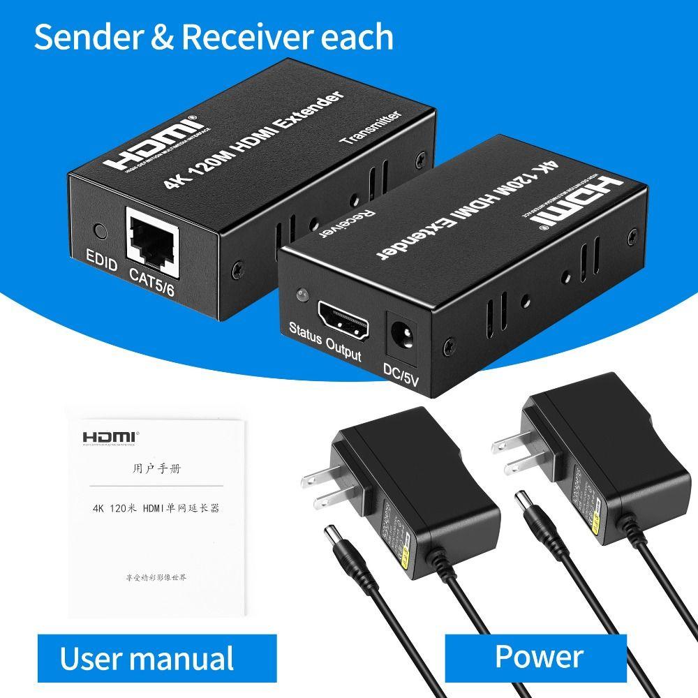 Top HDMI Extender PC Laptop Cat5/6Atas Eterna 4K