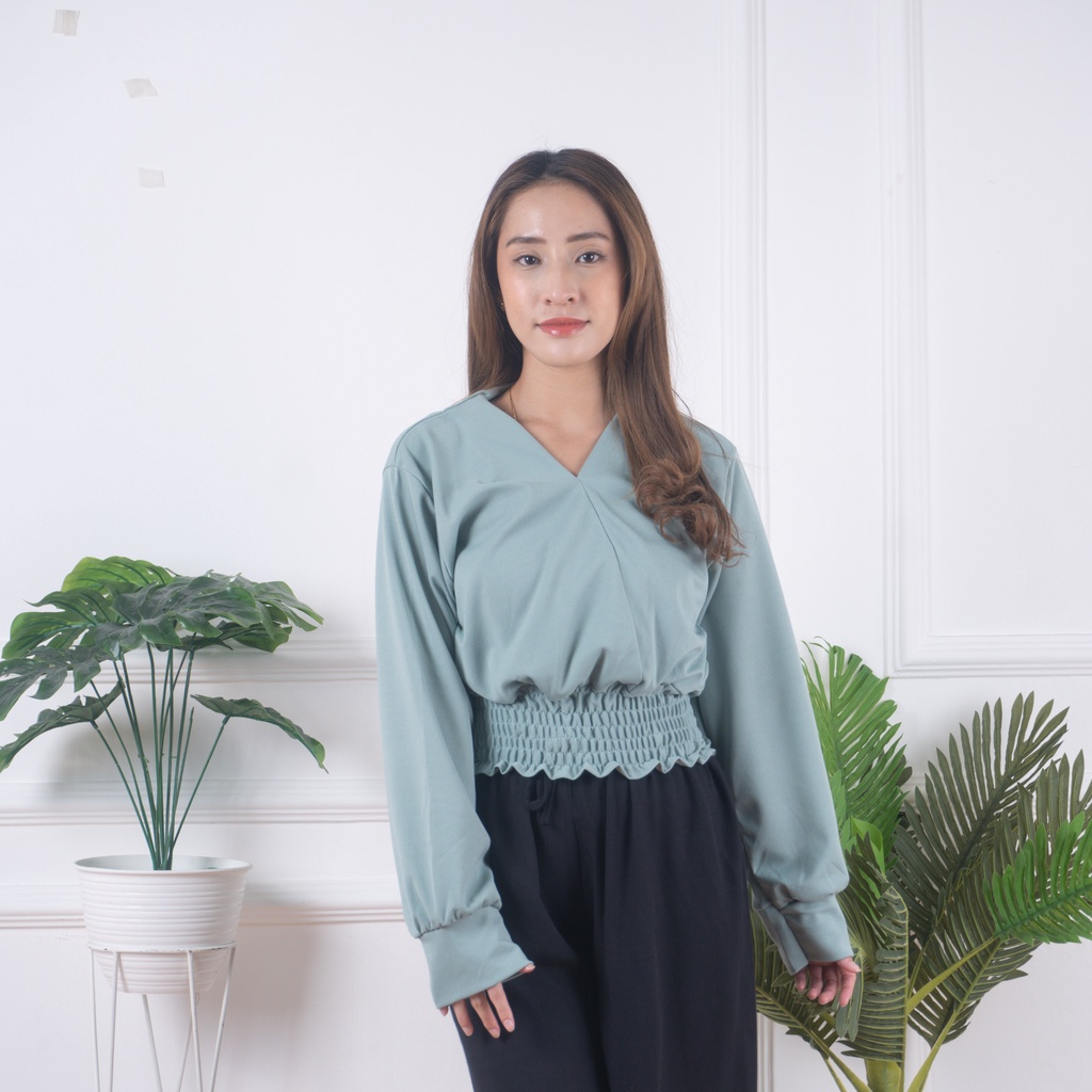 ZASKIYA - Serena Top / Pakaian Atasan Wanita / Blouse Korean Style