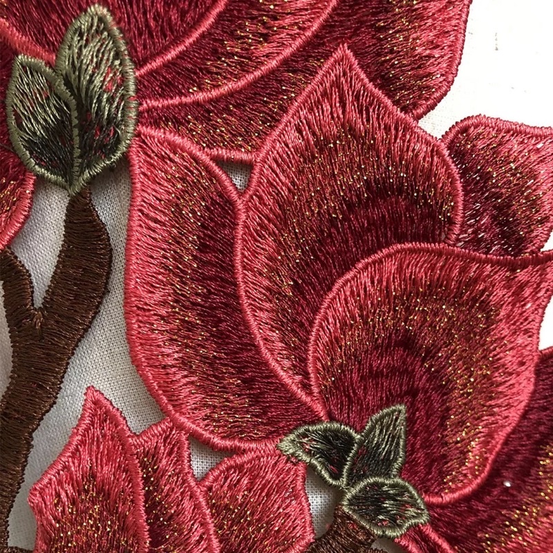 Aplikasi Lace Bunga Red Plum Blossom