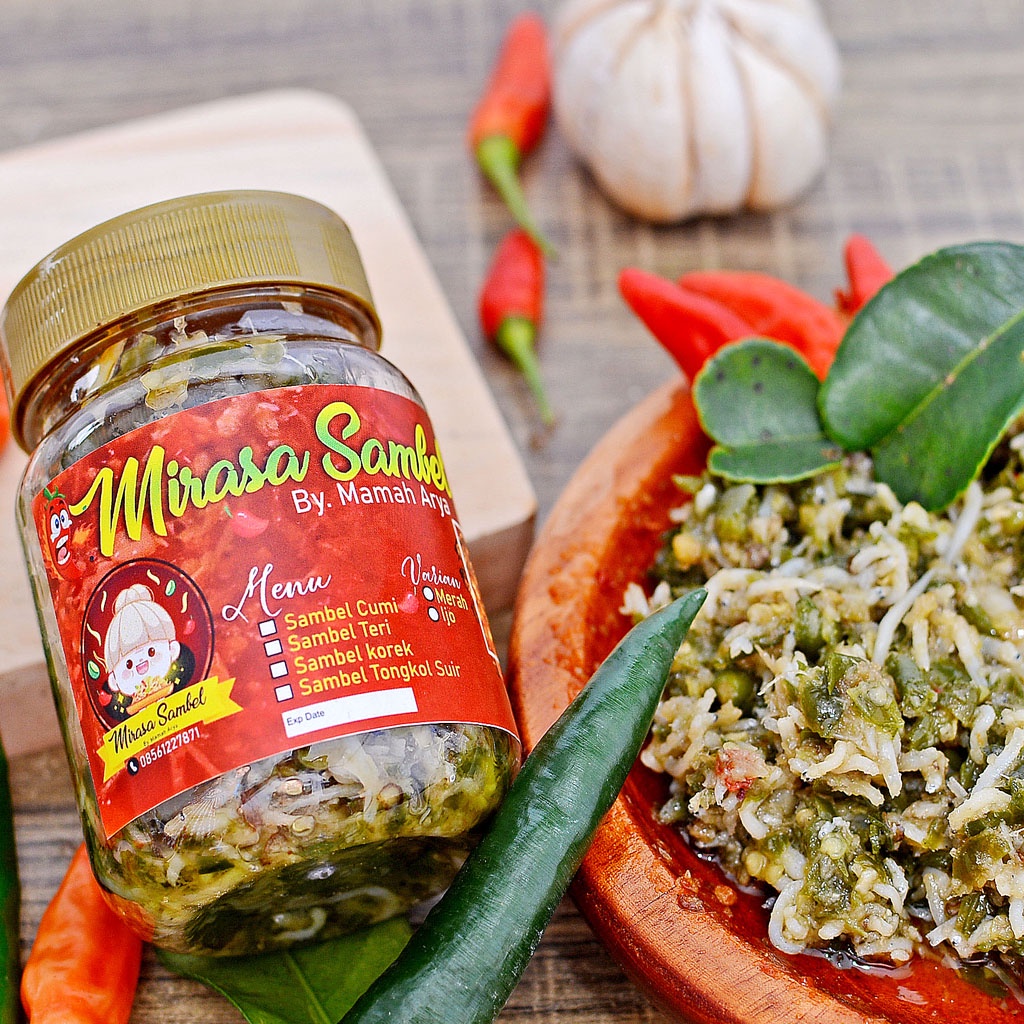 

Teri medan sambal cabe ijo/sambal ijo/pedas/mirasa sambel