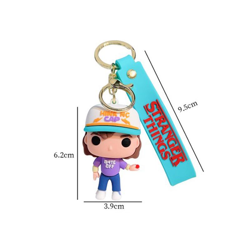 Cartoon Stranger Things Keychain Toy Cartoon Bag Pendant Keyring Doll Kids Gift Decorate