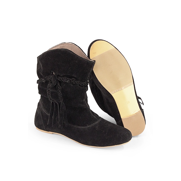 sepatu boots wanita, boots flat cewek, sepatu boots perempuan, boot cewek modis