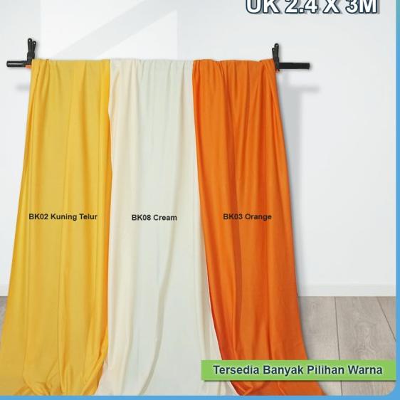 Background polos / background foto studio - 2.4x3 Meter - Abu-abu Muda