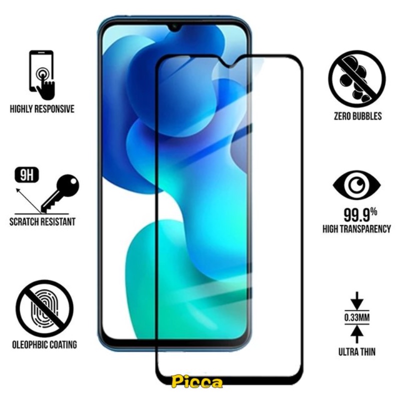 Pelindung Layar Tempered Glass 9D Cover Realme C12 C15 C30 C21 C11 C33 C25Y C21Y C20 C17 C25 C25S Realme 7 7i 8pro 5i 5 6a C21Y C17 C25 C25S C25S C25C