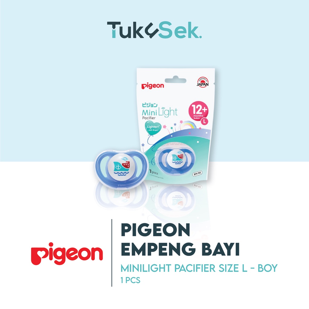 Tukusek PIGEON Minilight Pacifier Size L - Boy | Empeng Bayi