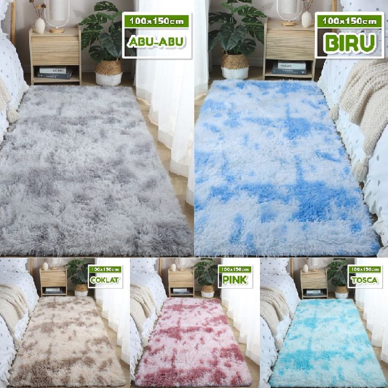 Medan Termurah Karpet bulu rasfur premium size 100x150 TEBAL LEMBUT Surpet matras tidur