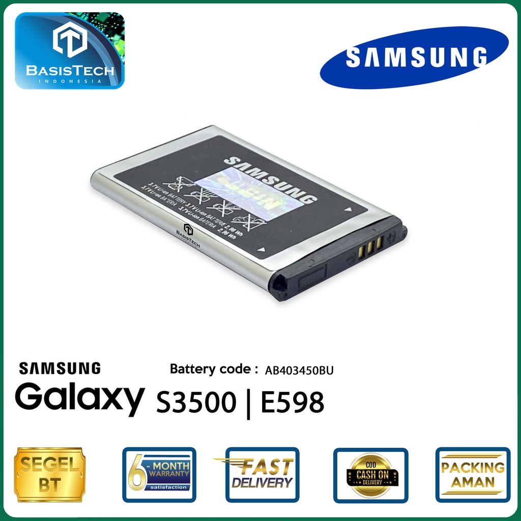 BATERAI SAMSUNG SGH E598 - SAMSUNG GT-S3500 - AB403450BU - ORI99