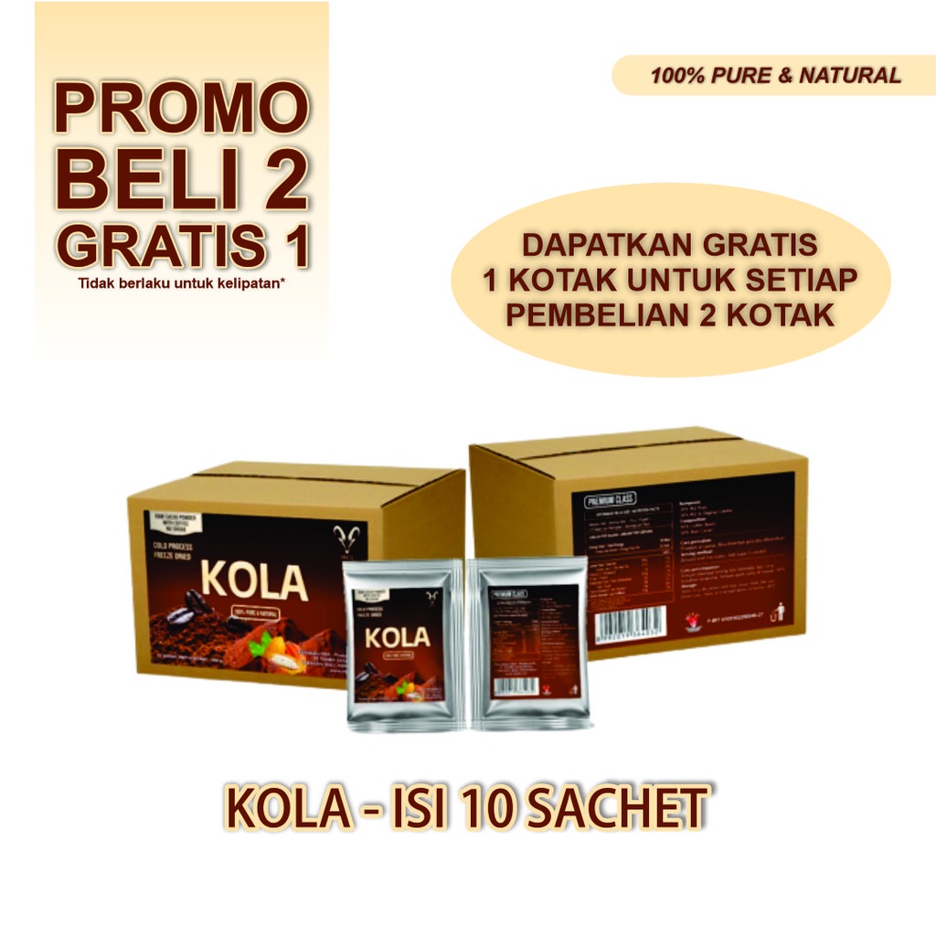 

Kola / Raw Cacao Powder with Coffee / Coklat Kopi 25gr x 10 Sst