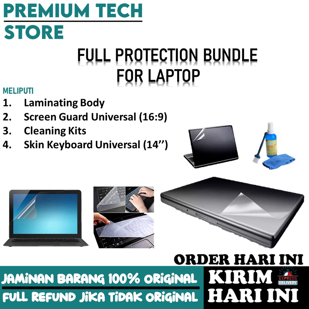 PAKET LENGKAP ANTIGORES LAPTOP LAMINATING LAYAR DAN BODY