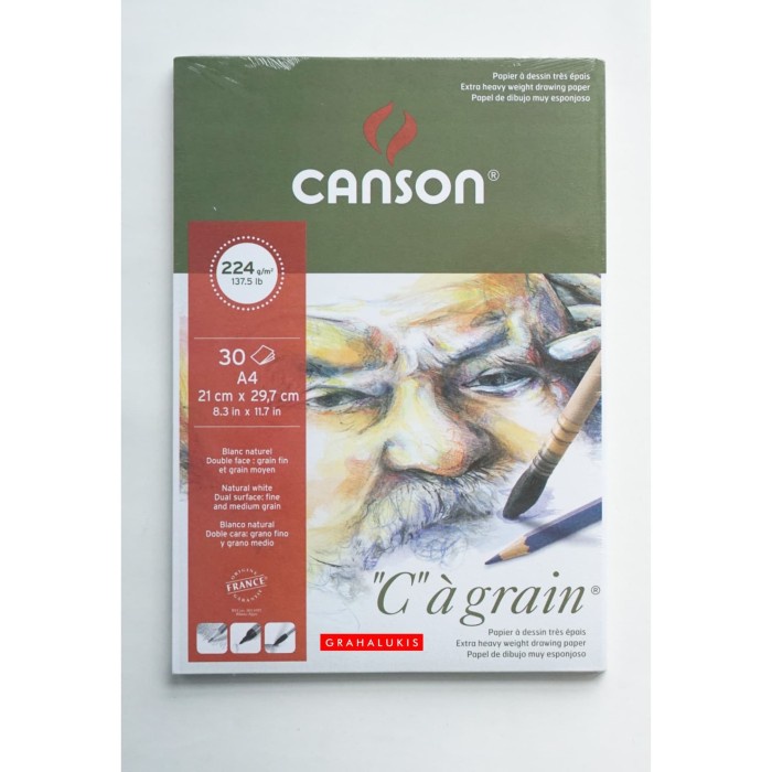 

[COD] Canson C a Grain A4 - 224 gsm Extra Heavy Weight Drawing Paper