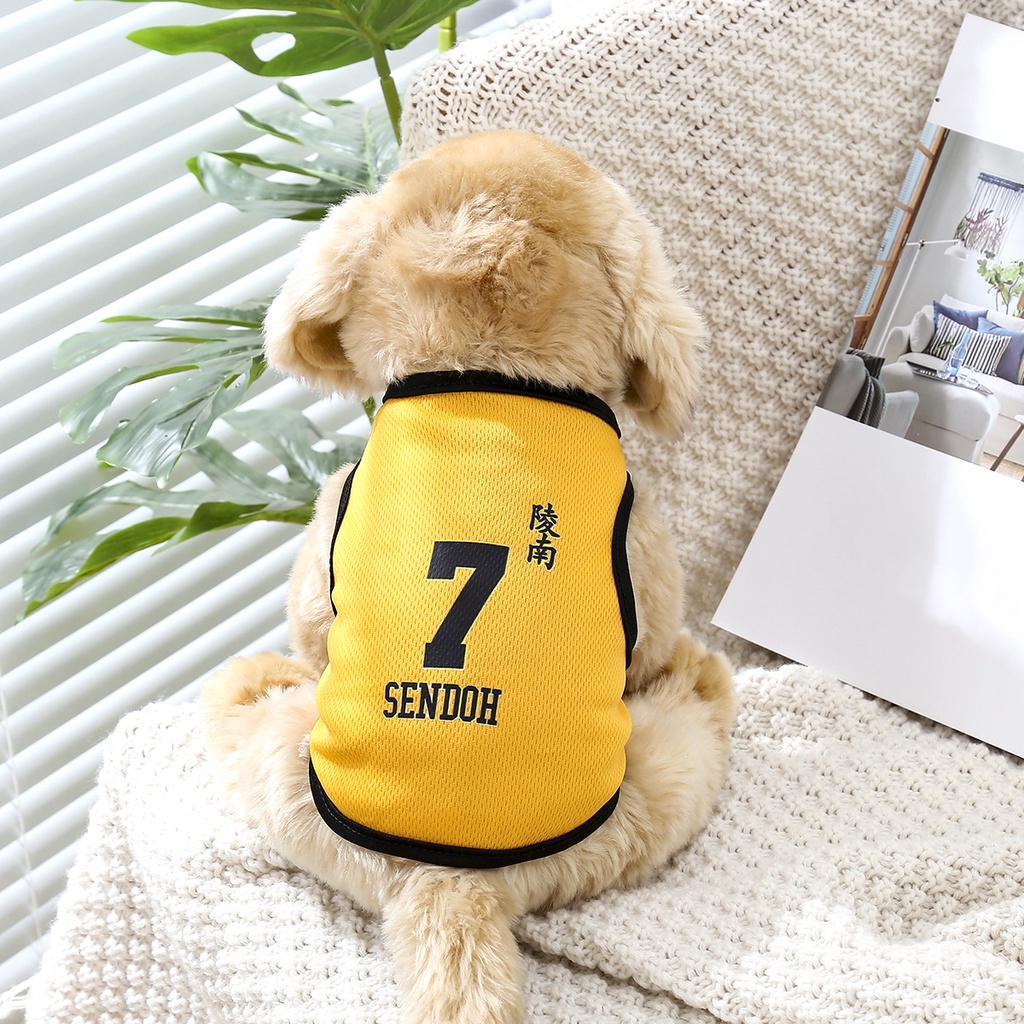 Sweater Kaos Basket Motif Print Digital Kartun Ukuran XS-2XL Untuk Anjing