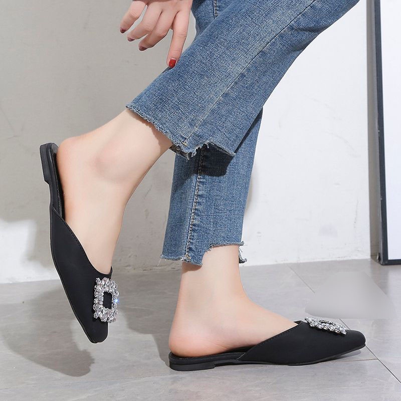 RYX - Round Buckle Sepatu Slip-On Wanita Fashion Casual / Pesta - Import Ori