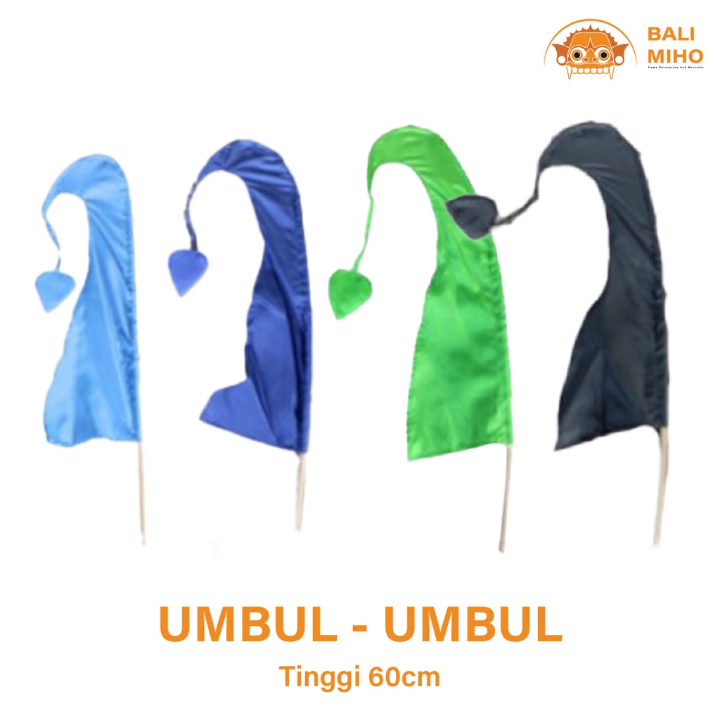 UMBUL UMBUL 60 CM - UMBUL UMBUL BALI - BENDERA BALI - PENJOR BALI - PENJOR KAIN - Penjor Mini Bali -