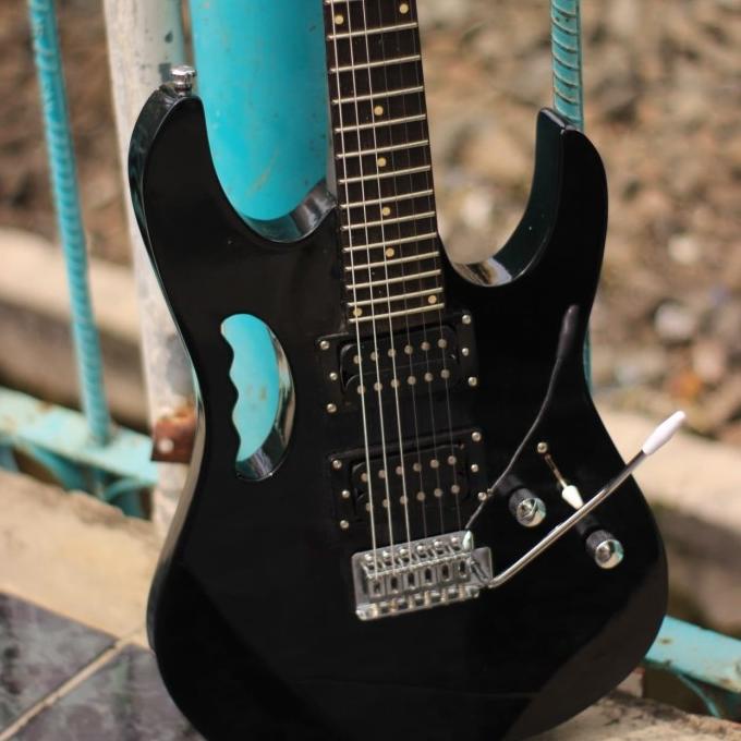 NEW Gitar Listrik Ibanez Jem Hitam Full Set Good Quality