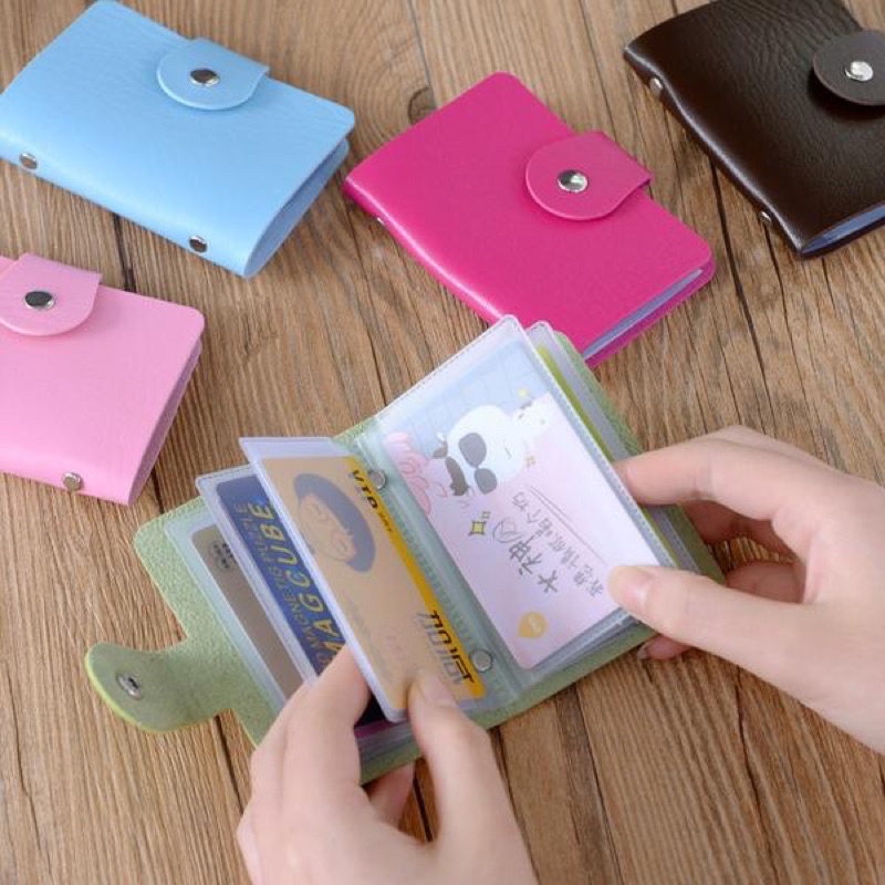 Dompet Kartu ATM isi 24 / Dompet Kulit Kartu Nama / Card Clip / Tempat Kartu Kulit