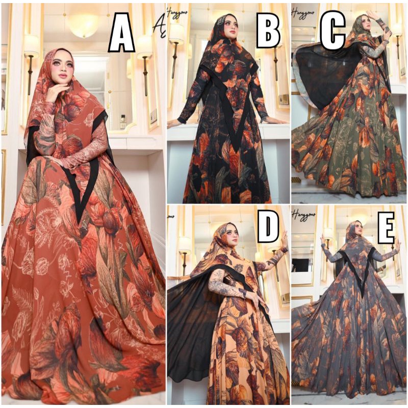 (LANGSUNG KIRIM) DRESS SYARI •SENJA SERIES• PREMIUM SET BY AGOEST HANGGONO