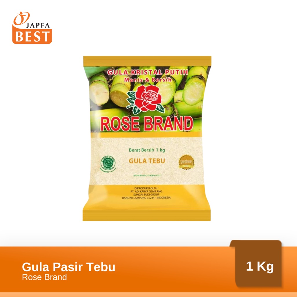 Gula Pasir Tebu Rose Brand 1 Kg