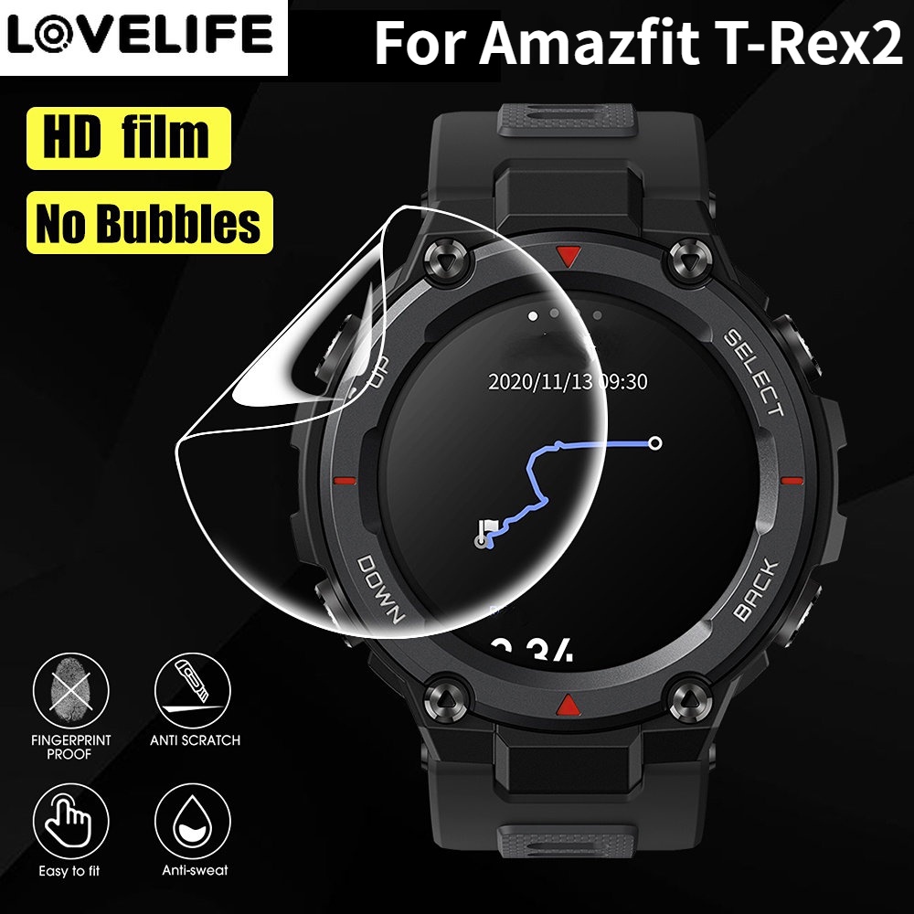 Film Pelindung Layar Smartwatch Huami Amazfit T-Rex2 Full Cover Anti Gores / Kotor