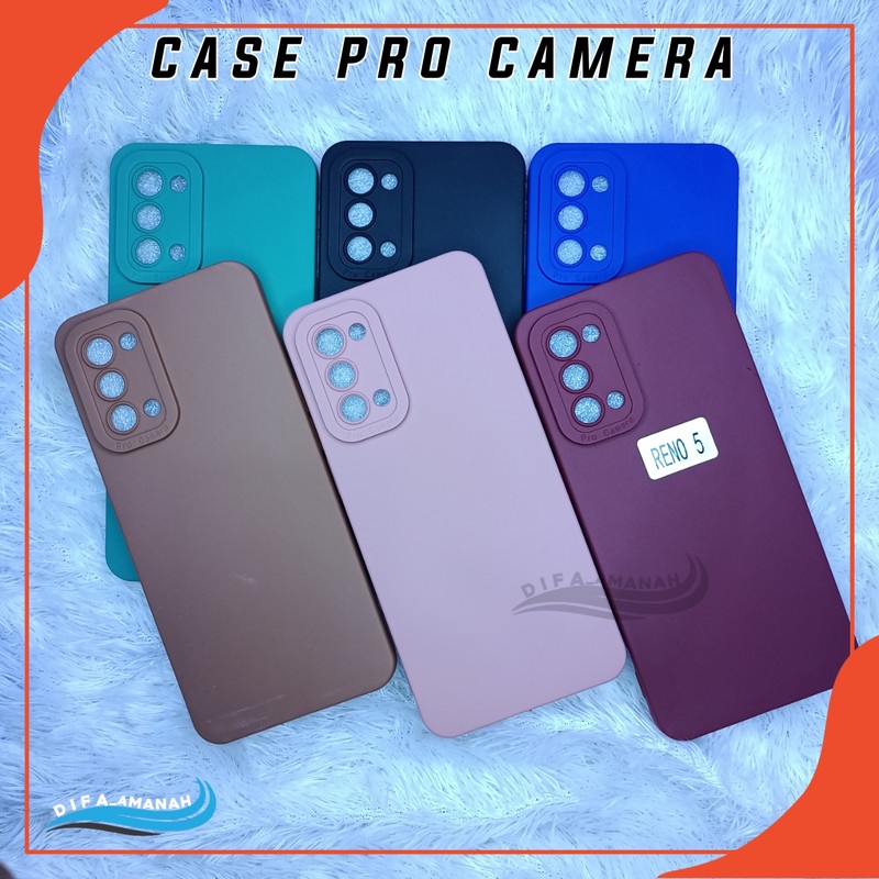 OPPO RENO 5 4G / RENO 5G  Softcase case pro camera macaron bahan tebal di jammin sesui foto master soft case pro camera