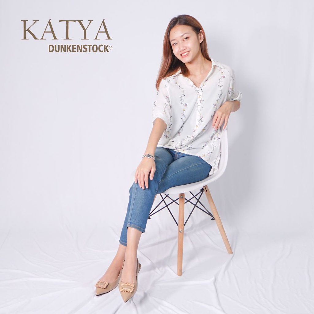 Dunkenstock KATYA Sepatu Flat Wanita Flatshoes slingback sepatu kerja teplek terbaru