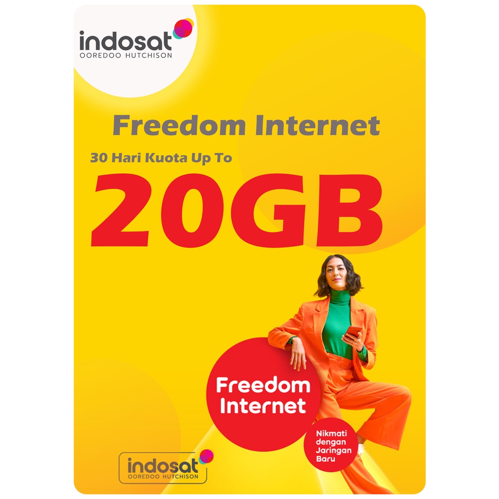 INDOSAT INTERNET FREEDOM BULANAN 10GB TO 20GB