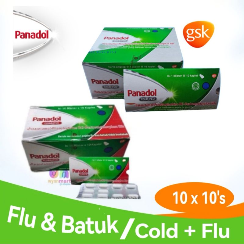 Panadol Hijau (F&B)/(C&F)@10 Tablets x 10 blister / Box