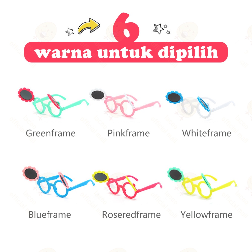Lacoo Kacamata anak lucu Kacamata hitam bayi anak 0-8 Tahun Sunglasses anak import