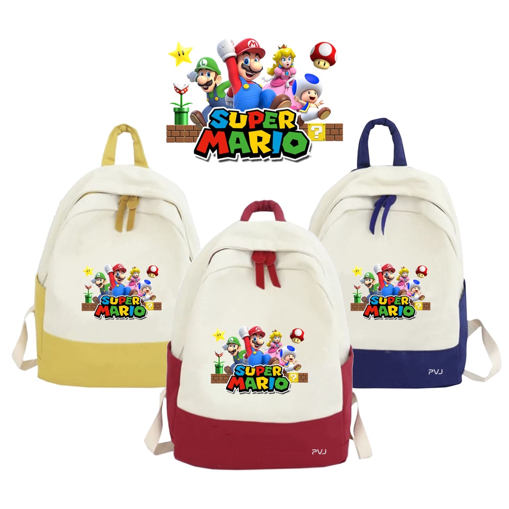 PVJ - Tas Super Mario bros Ransel Anak Sekolah Kids backpack