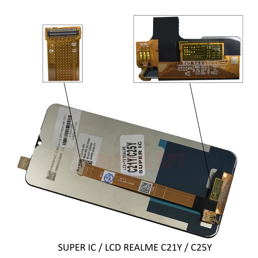 SUPER IC / LCD TOUCHSCREEN REALME C21Y / C25Y