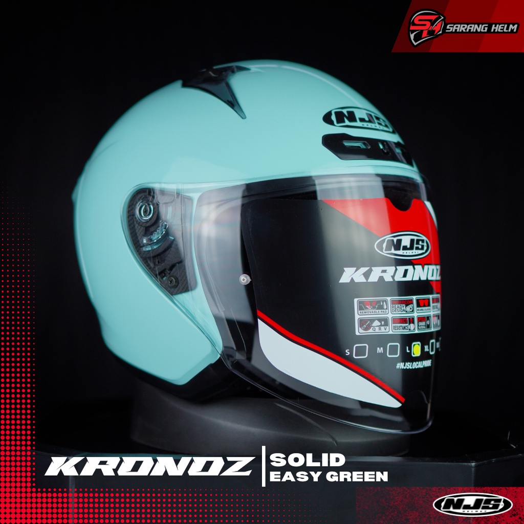 NJS Kronoz Solid - Helm Half Face | NJS | Kronoz | Kronoz Polos | Kronoz Ori | NJS ORI | Helm Polos | NJS Polos | SNI
