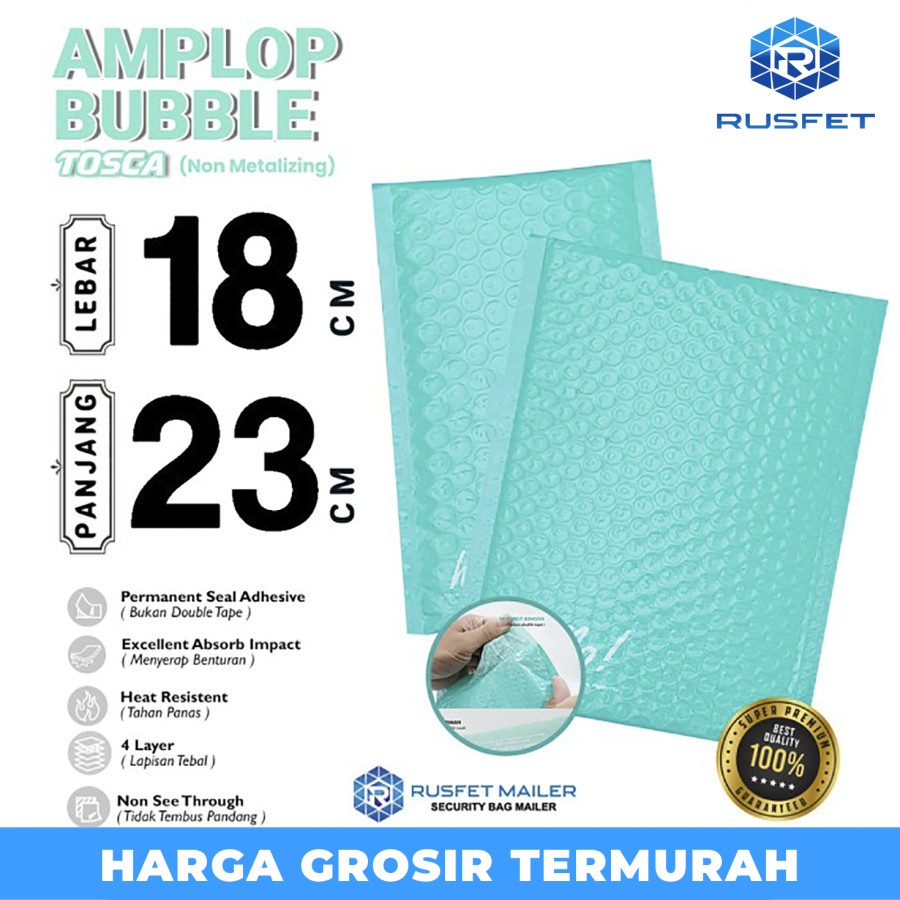 

AMPLOP BUBBLE MAILER TOSCA 18x23cm RUFSET ENVELOPE WRAP PREMIUM