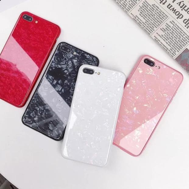 Iphone 7 PLUS Shiny Shell Diamond Glass Hard Case