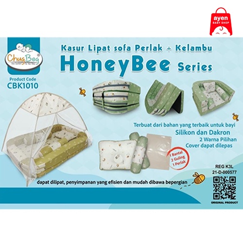 Chug Bog Kasur Lipat + Kelambu Honeybee series | CBK1010