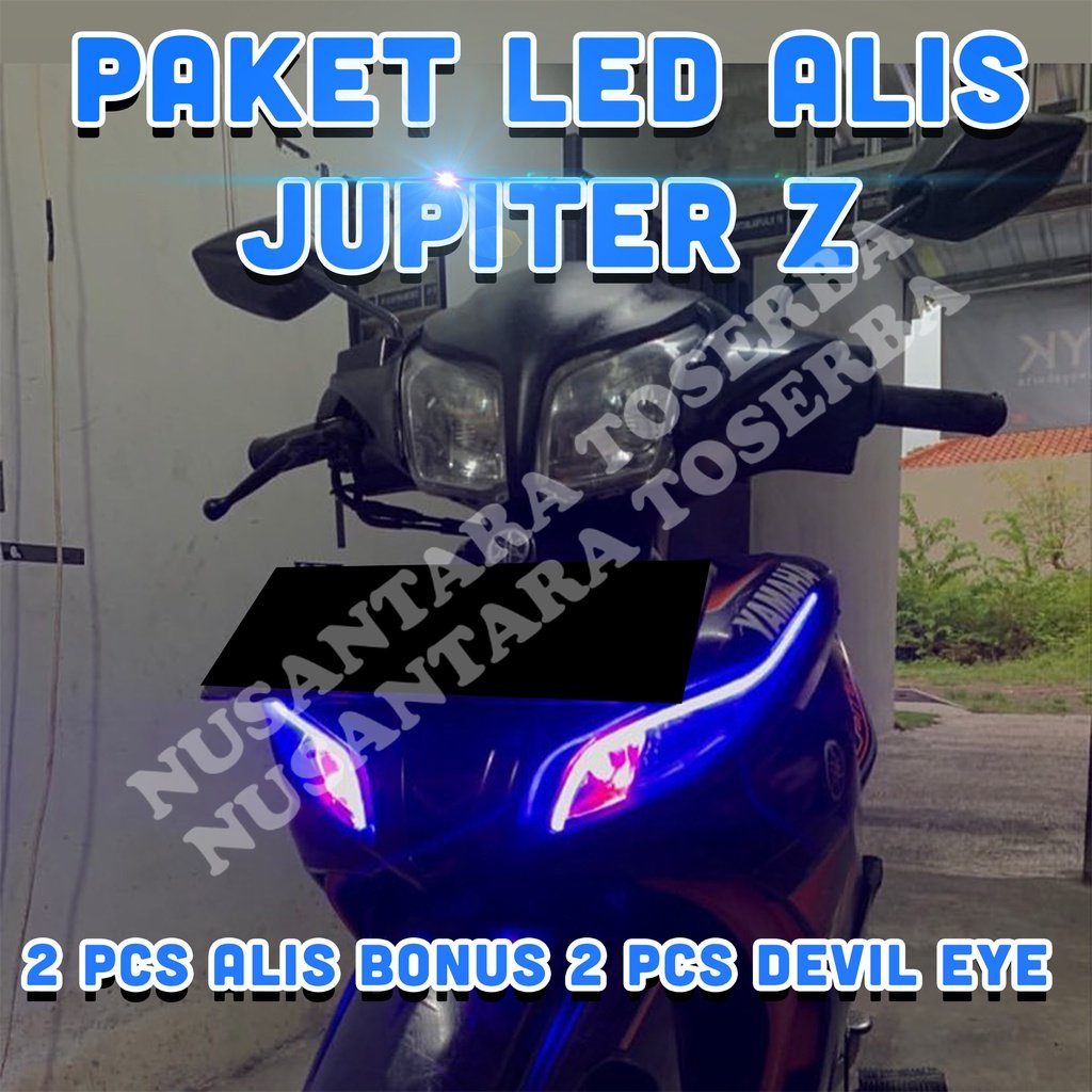 PAKET GANTENG LAMPU ALIS JUPITER Z BONUS DEVIL EYE SE LAMPU VARIASI JUPITER Z LAMPU HEADLAMP JUPITER
