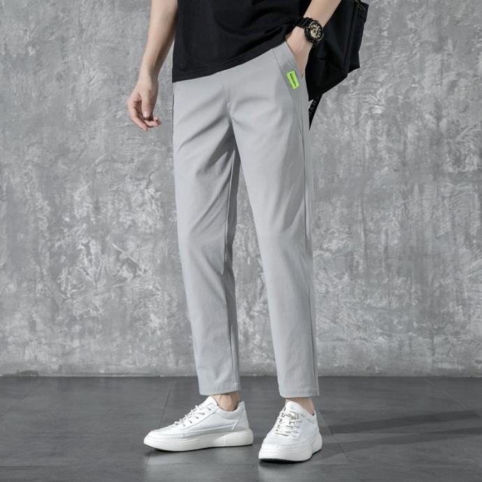 Celana Pria Kain Stretch Empat Sisi Celana Panjang Pria Casual Elastis