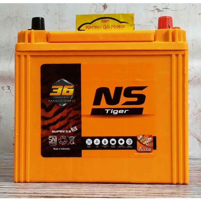 AKI NS TIGER 55D23L MF ACCU KERING XTRAIL SERENA INNOVA BENSIN JUKE