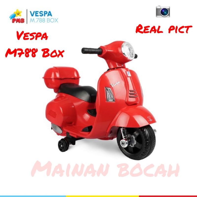 [BONUS BUKU] Mainan Anak Vespa M788 Box motor aki anak vespa pmb m788 box