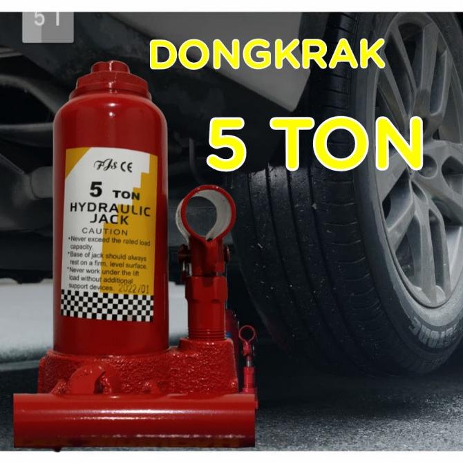 Dongkrak Mobil 5 Ton / Dongkrak Botol 5ton Hidrolik Jack TOP UNIVERSAL