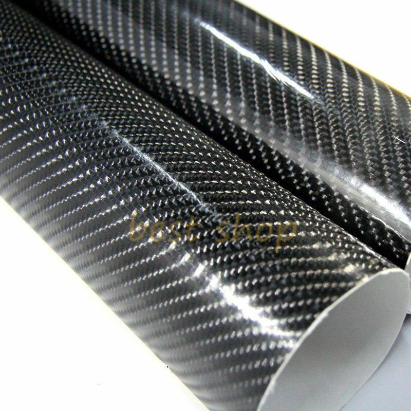 Roll Stiker Vinyl Wrap Carbon Fiber 7D Tahan Air Ukuran 30cm x 152cm / 12inch x 60inch Untuk Mobil