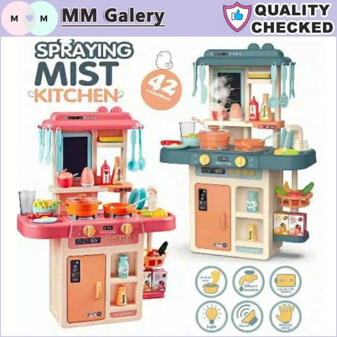 Mainan Anak Spraying Mist Kitchen / Kitchen Set Bisa Keluar Uap Jumbo