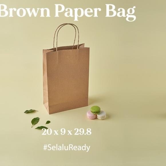 

[Digipack] Brown Paper Bag Tali 20 x 9 x 29.8 | Kantong Kertas Coklat