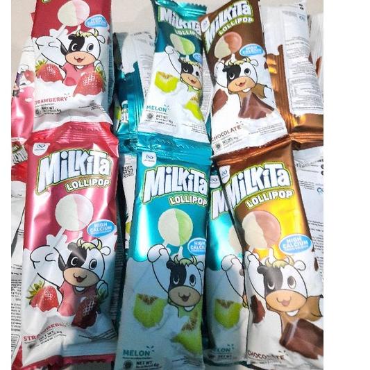 

₩ Permen Milkita Lolipop 1 Renceng isi 12 pcs ・